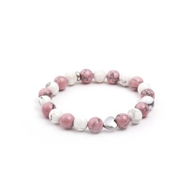 Bead bracelet made of howlite MINK91 / 17