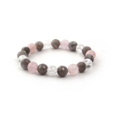 Beaded bracelet made of rosemary, jade and crystal MINK125 / 17
