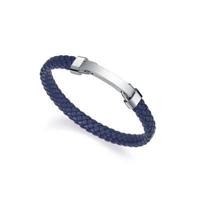 Men´s leather bracelet with steel detail Air 15109P01013