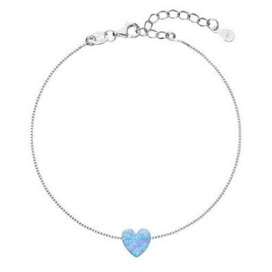 Gentle bracelet with synthetic opal 13018.3