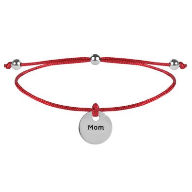 String Bracelet Mommy Red / Steel
