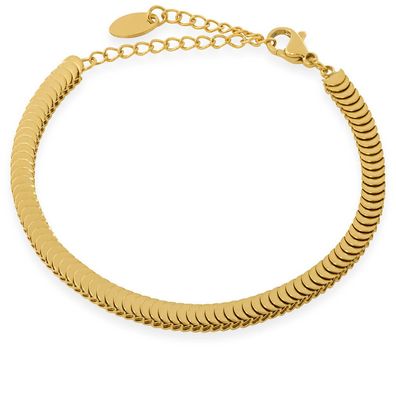 Elegant gold-plated steel bracelet