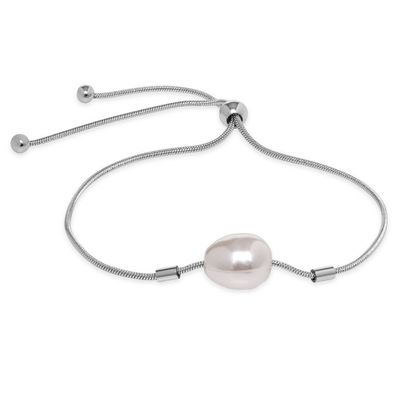 Elegant steel bracelet with pearl VEDB0540S