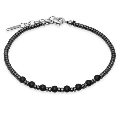 Modern beaded bracelet with onyx VBD395B