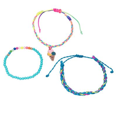 Colorful set of bracelets for girls Ice cream (3 pcs)