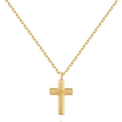 Stylish steel necklace with a cross Backliner BBC05