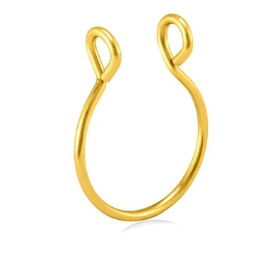 VSE6016G-PET Steel Gold Plated Fake Nose Ring (Septum)