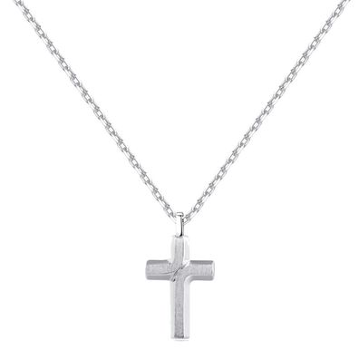 Stylish steel necklace with a cross Backliner BBC04