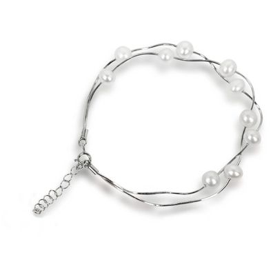 Gentle bracelet genuine white pearls JL0174
