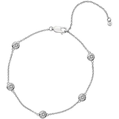 Silver bracelet with topaz and genuine diamond Willow DL580