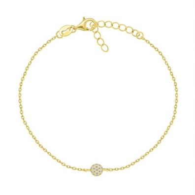 A suitable gold-plated silver bracelet with BR38Y zircons