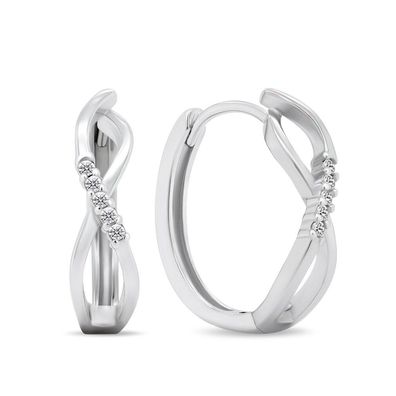 Stylish silver rings with zircons EA454W