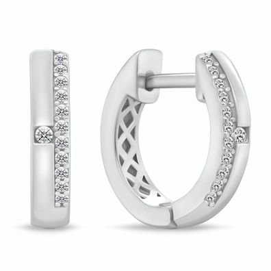 Popular silver rings with zircons EA471W