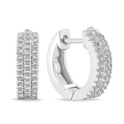 Sparkling silver rings with zircons EA688W