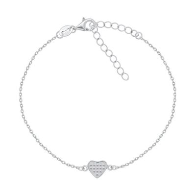 Romantisches Herz-Armband aus Silber BR18W