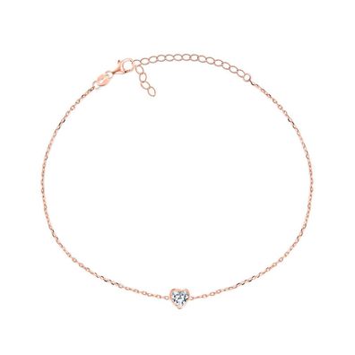 Minimalistisches Bronze-Armband Herz BRC30R