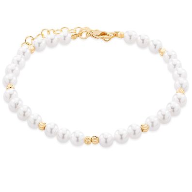 Elegantes Armband mit synthetischen Perlen VSB0179G