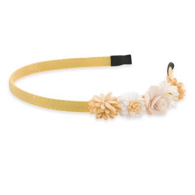 Dezentes gelbes Haarband mit Blumen