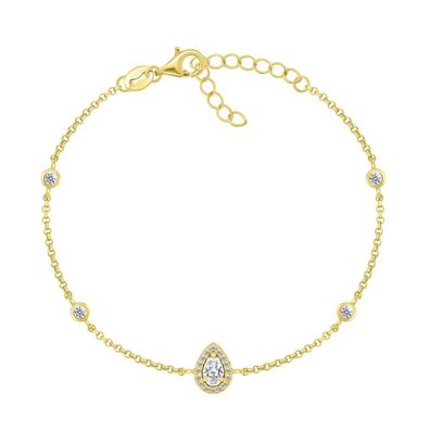Charmantes Silberarmband mit Zirkonen BRC125Y