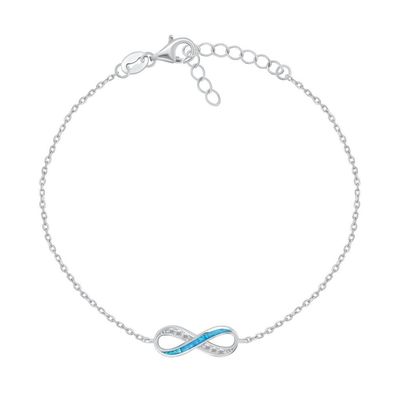 Dezentes Silberarmband Unendlichkeit BRC119WB