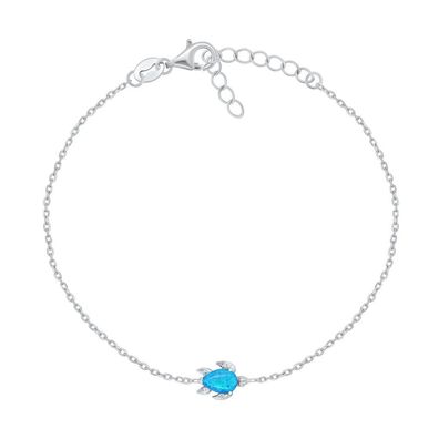 Schönes silbernes Schildkrötenarmband BRC121WB