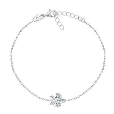 Charmantes silbernes Schildkrötenarmband BRC122W