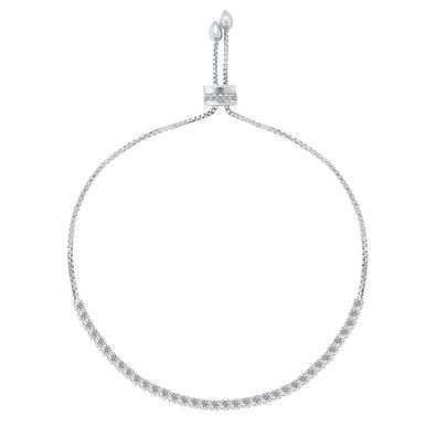 Elegantes Silberarmband mit Zirkonen BRC91W