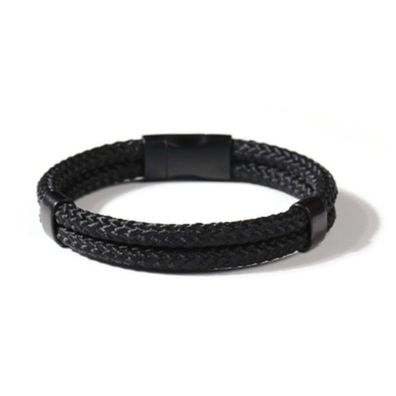 Stylisches schwarzes Armband VSB005 BB-PET