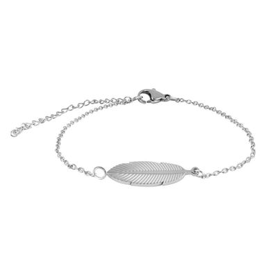 Stylisches Stahlarmband mit Feder