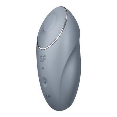 Satisfyer Tap & Climax 1 Intimvibrator mit Klopf-Technologie in Blau-Grau