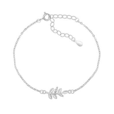Charmantes Silberarmband mit Zweig BRC81W
