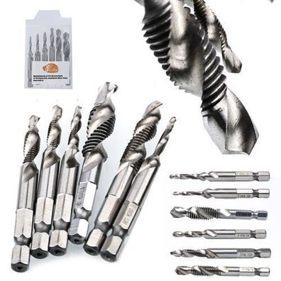 Rosfix Gewindebohrer Set M3–M10 – HSS Stahl 1/4" Sechskant | 6-teilig