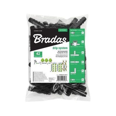 Bewässerungsarmatur-Set Tropfbewässerung Zubehör 16mm 42tlg Verbinder Winkel Ventile