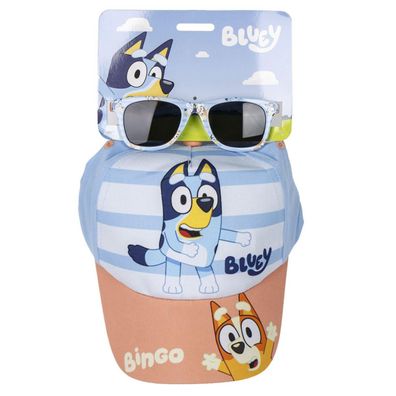Bluey Kinder-Set Cap & Sonnenbrille 51 cm mit UV-Schutz