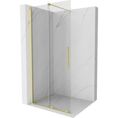 Mexen Velar Duschwand 70x200 cm, Gold gebürstet