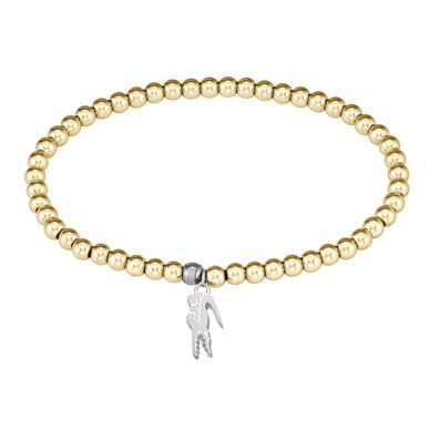 Orbe 2040334 Perlenarmband aus vergoldetem Stahl