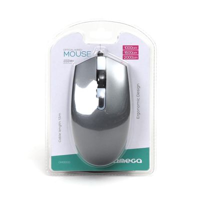 Omega USB-Maus OM-0550 – Ergonomisch & präzise, 2000 DPI