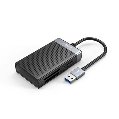 ORICO CL4D-A3 USB 3.0 Kartenleser SD microSD CF MS 5 Gbit/s Schwarz Silber