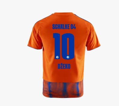 FC Schalke 04 Auswärtstrikot Dzeko Orange 2025/2026 Größen S-M-L-XL-XXL Neu