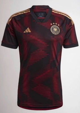 adidas DFB Deutschland Trikot Auswärts Trikot WM 2022 Rot Schwarz S-XXL Neu