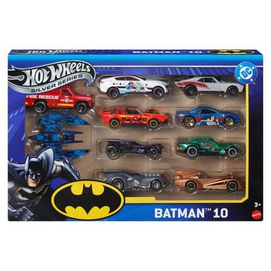 Hot Wheels DC Universe Batman-Paket mit 10 Fahrzeugen