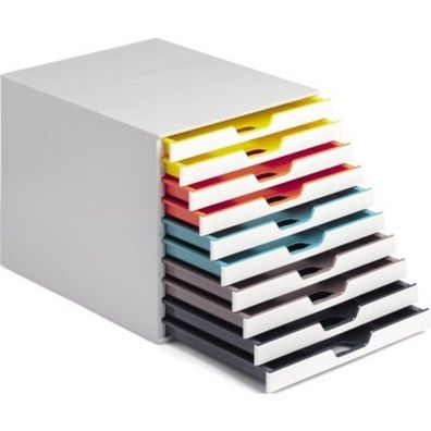 Durable Durable Schubladenbox Varicolor 10Fächer MIX mehrfbg