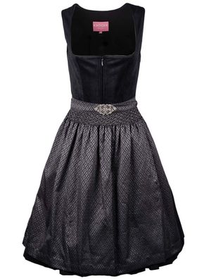 Krüger Dirndl Alisha 60cm Länge schwarz - Größe: 44