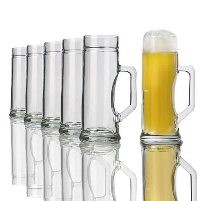 Premium glattes Bierglas 0,5 l – robustes Glasmass aus hochwertigem Glas