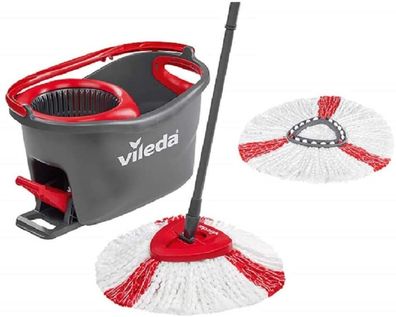 Vileda Turbo EasyWring & Clean Komplettset + Classic Ersatzkopf Bodenwischer, Set