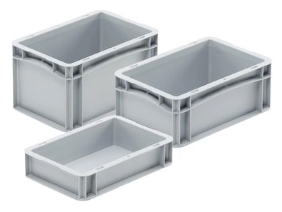 Eurobox 30x20x12 cm grau 5,1 l stapelbare Aufbewahrungsbox