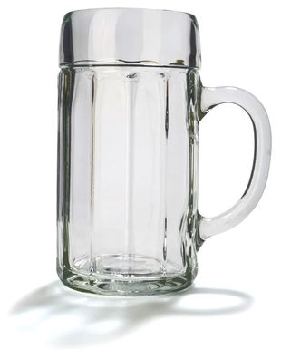 Eckenmaßkrug 1,0 l Glas Bierkrug