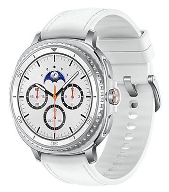 Galaxy Watch8 Classic, Smartwatch weiß, 46mm, LTE, Hybrid-Armband