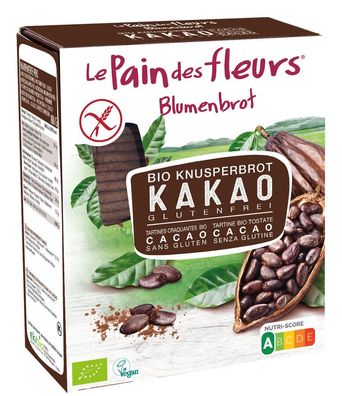 3x Blumenbrot - Le Pain des Fleurs Bio Knusperbrot Kakao 160g