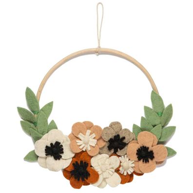 Kidsdepot Dekokranz Blumen – Künstlicher Blumenkranz 30 cm – Türkranz –